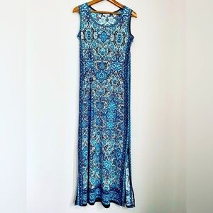 Max Studio Bright Maxi Dress Small Blue